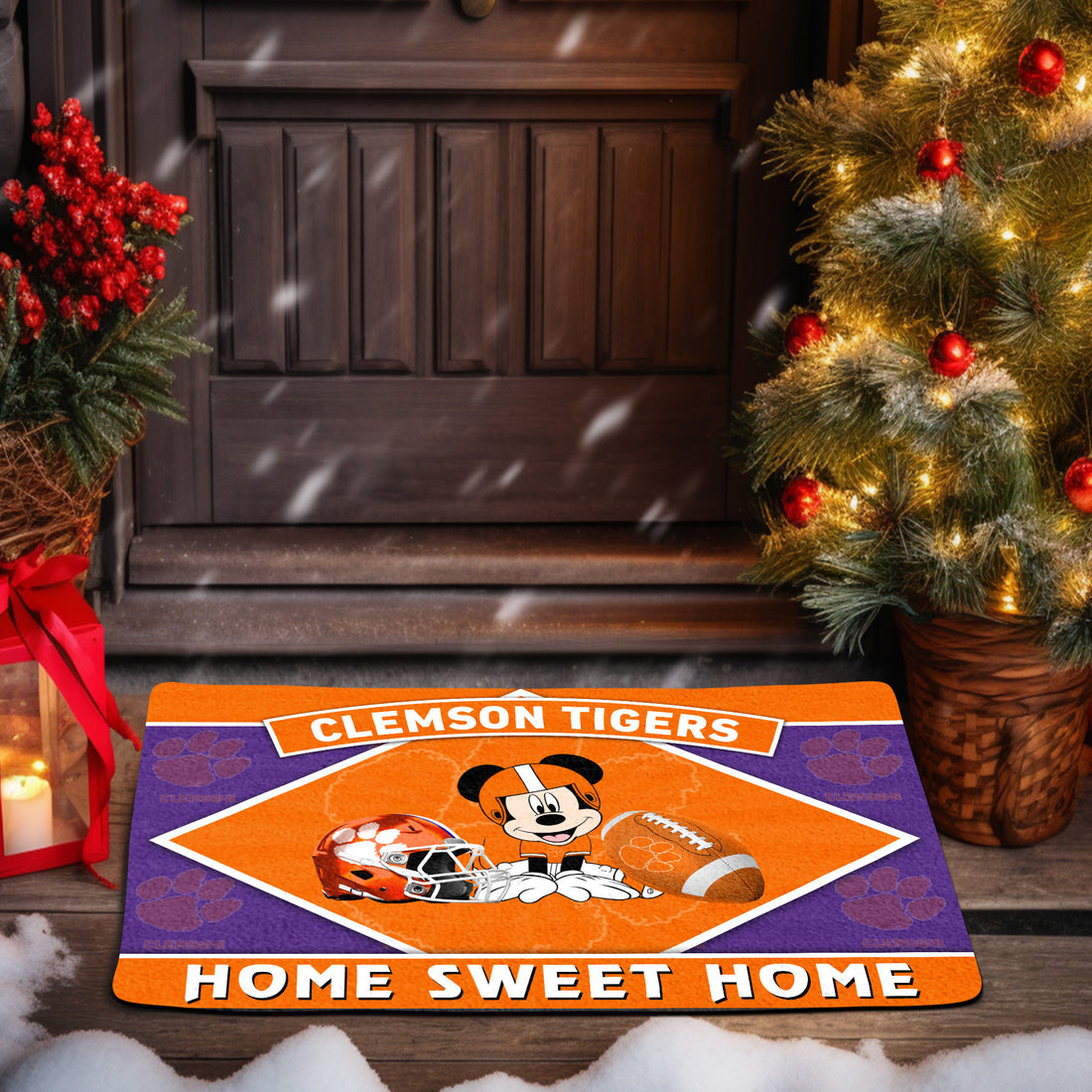Clemson Tigers Doormat, Sport Team And MK Doormat, FootBall Fan Gifts