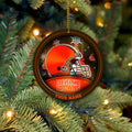 Cleveland Browns Circle Aluminium Custom Ornament 2 Side Trending New Arrivals H52912 ETUG311023