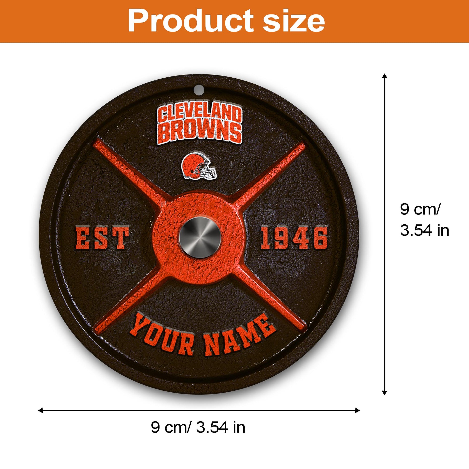 Cleveland Browns Fitness Circle Aluminium Custom Ornament 2 Side Trending New Arrivals H52884 ETUG311023
