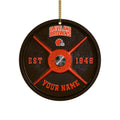 Cleveland Browns Fitness Circle Aluminium Custom Ornament 2 Side Trending New Arrivals H52884 ETUG311023