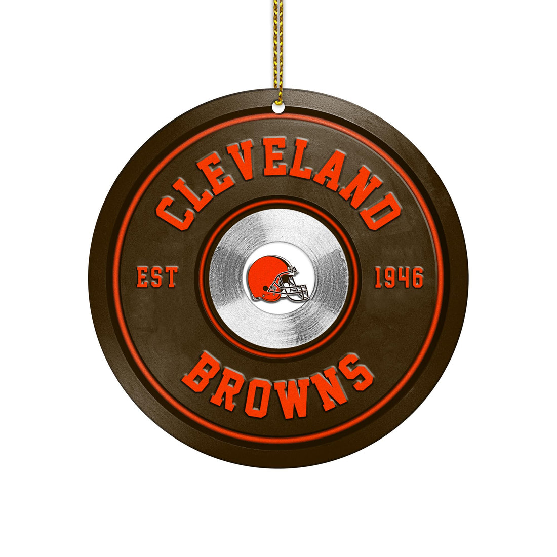 Cleveland Browns Fitness Circle Aluminium Ornament 2 Side Trending New Arrivals H52883 ETUG311023