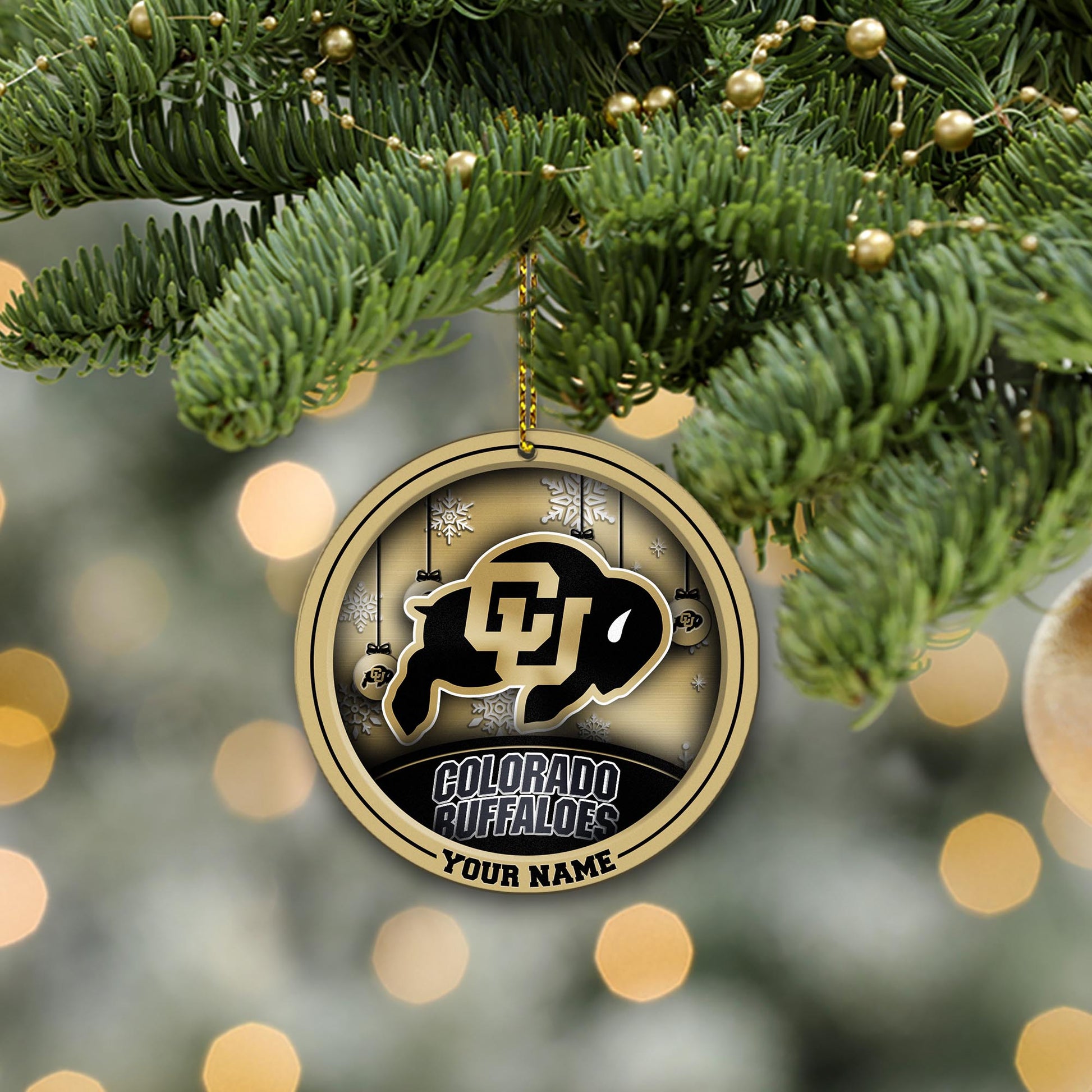 Colorado Buffaloes Circle Aluminium Custom Ornament 2 Side Trending New Arrivals H52912 ETUG311023