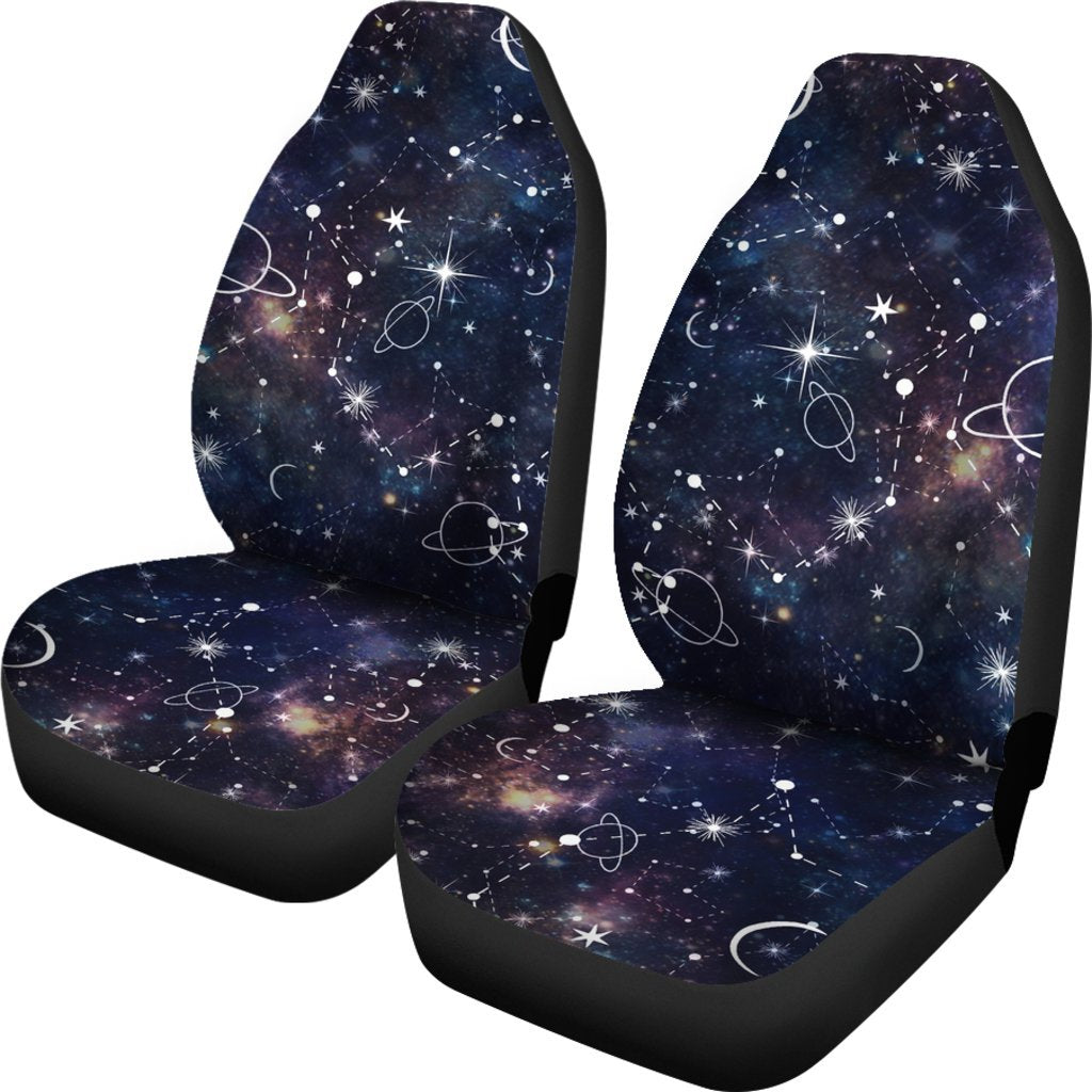 Constellation Galaxy Space Print Universal Fit Car Seat Covers GearFrost