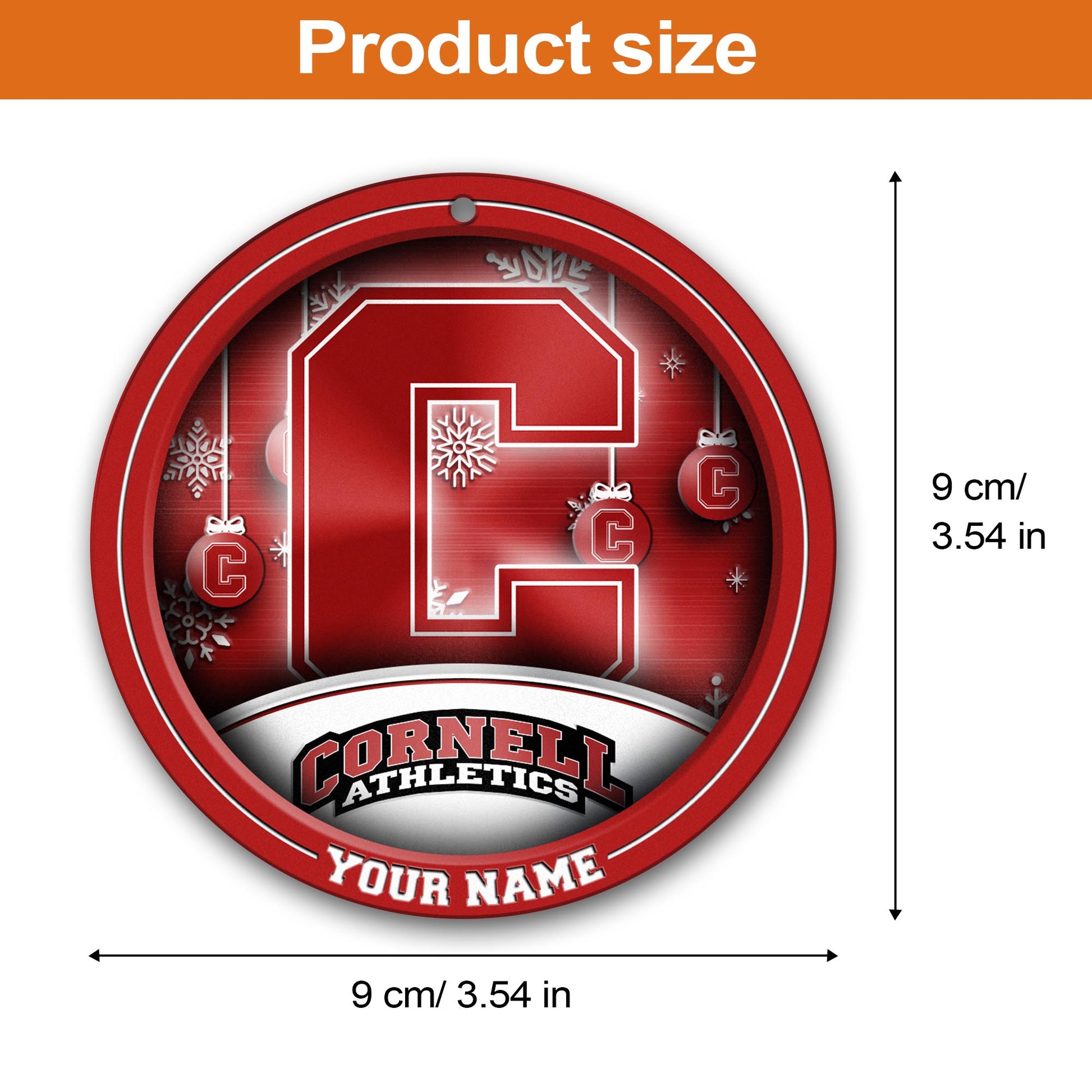 Cornell Big Red Circle Aluminium Custom Ornament 2 Side Trending New Arrivals H52912 ETUG311023
