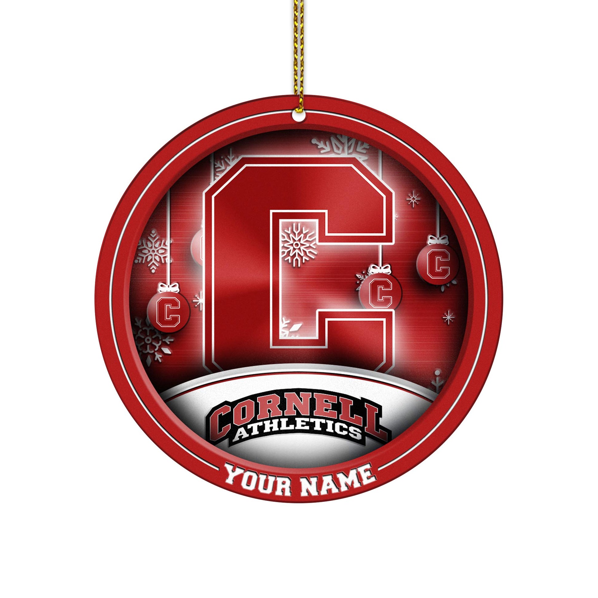 Cornell Big Red Circle Aluminium Custom Ornament 2 Side Trending New Arrivals H52912 ETUG311023