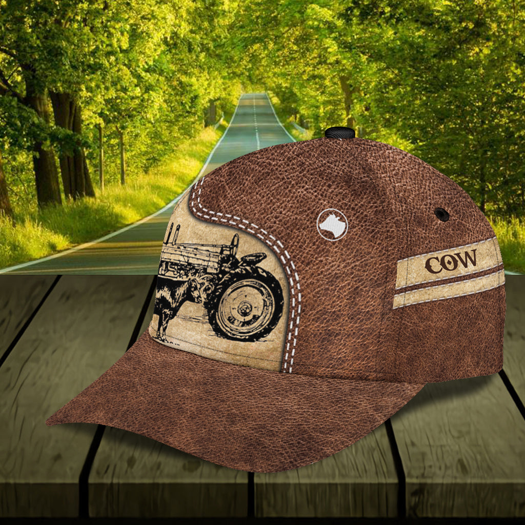 Personalized Cow Classic Cap, Personalized Gift for Farmers, Cow Lovers, Chicken Lovers - CP168PS - BMGifts