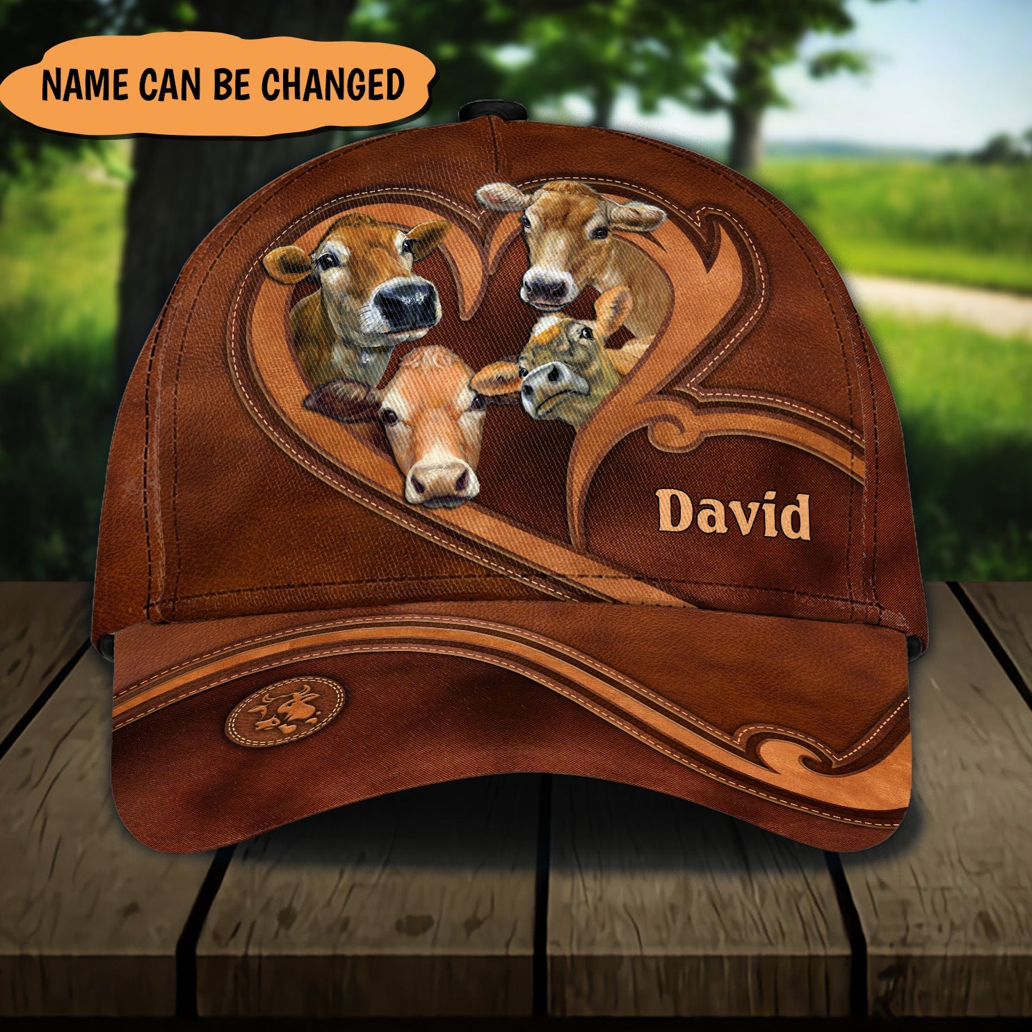 Personalized Cow Classic Cap, Personalized Gift for Farmers, Cow Lovers, Chicken Lovers - CP988PS06 - BMGifts