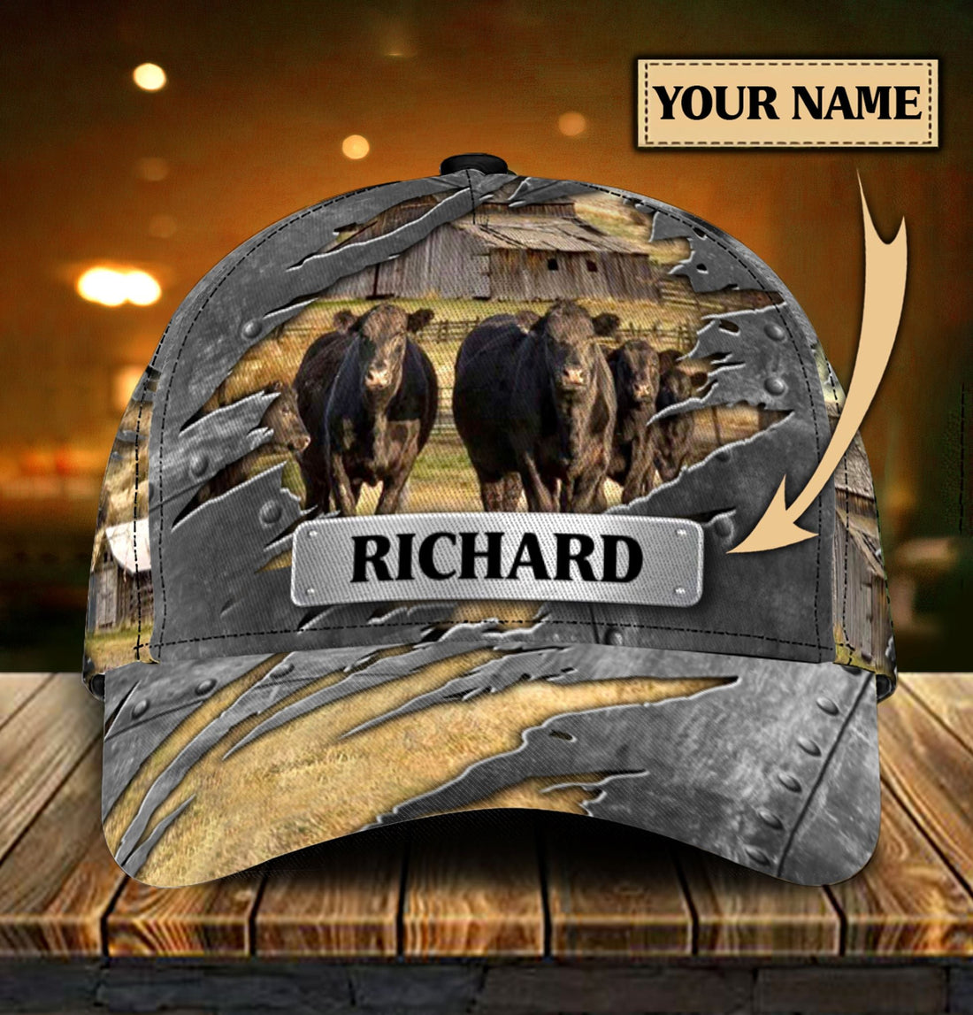 Personalized Cow Classic Cap, Personalized Gift for Farmers, Cow Lovers, Chicken Lovers - CP051CT - BMGifts