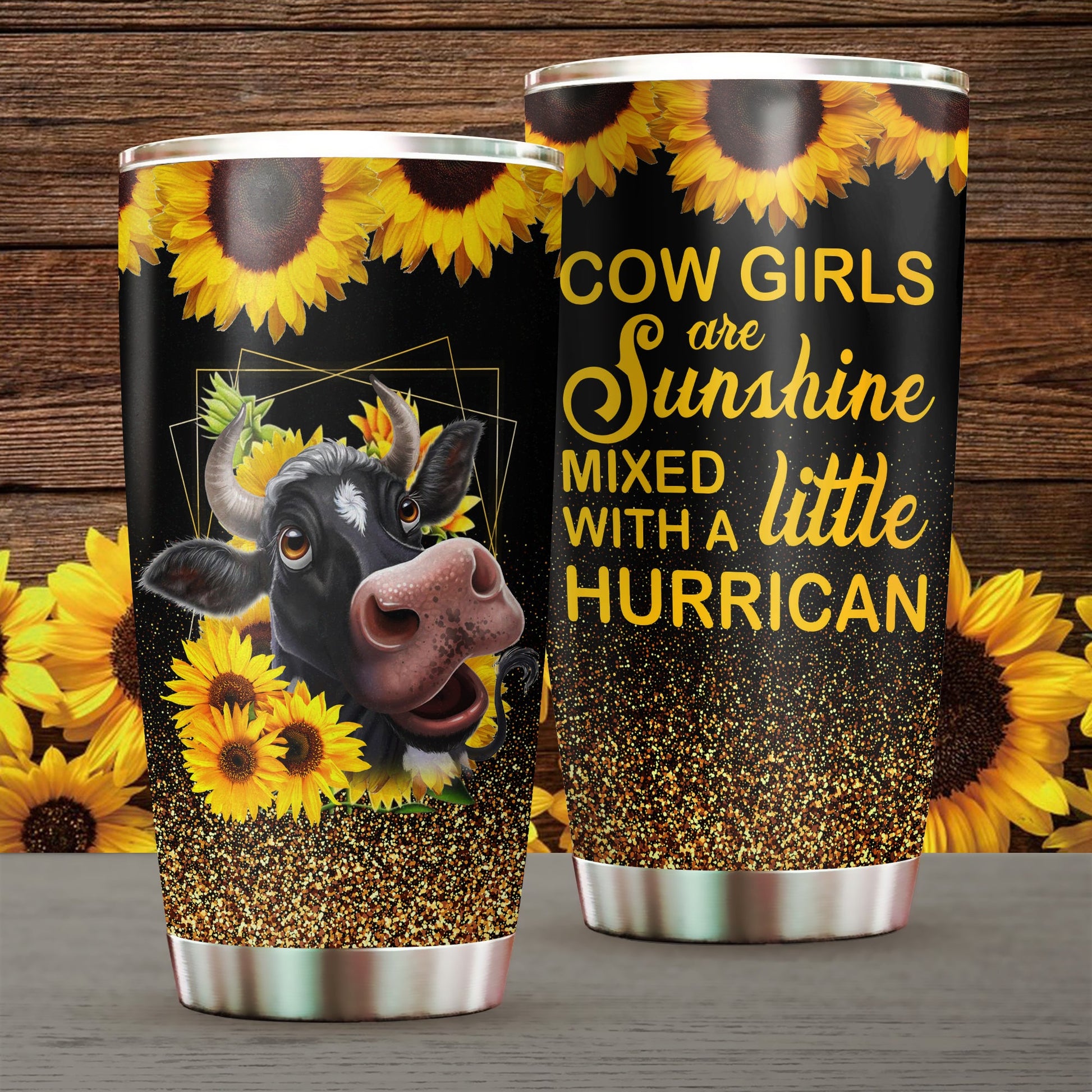 Cow Tumbler, Gift for Farmers, Cow Lovers, Chicken Lovers 20 OZ car mug cup