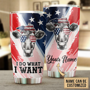 Personalized Cow Tumbler, Personalized Gift for Farmers, Cow Lovers, Chicken Lovers