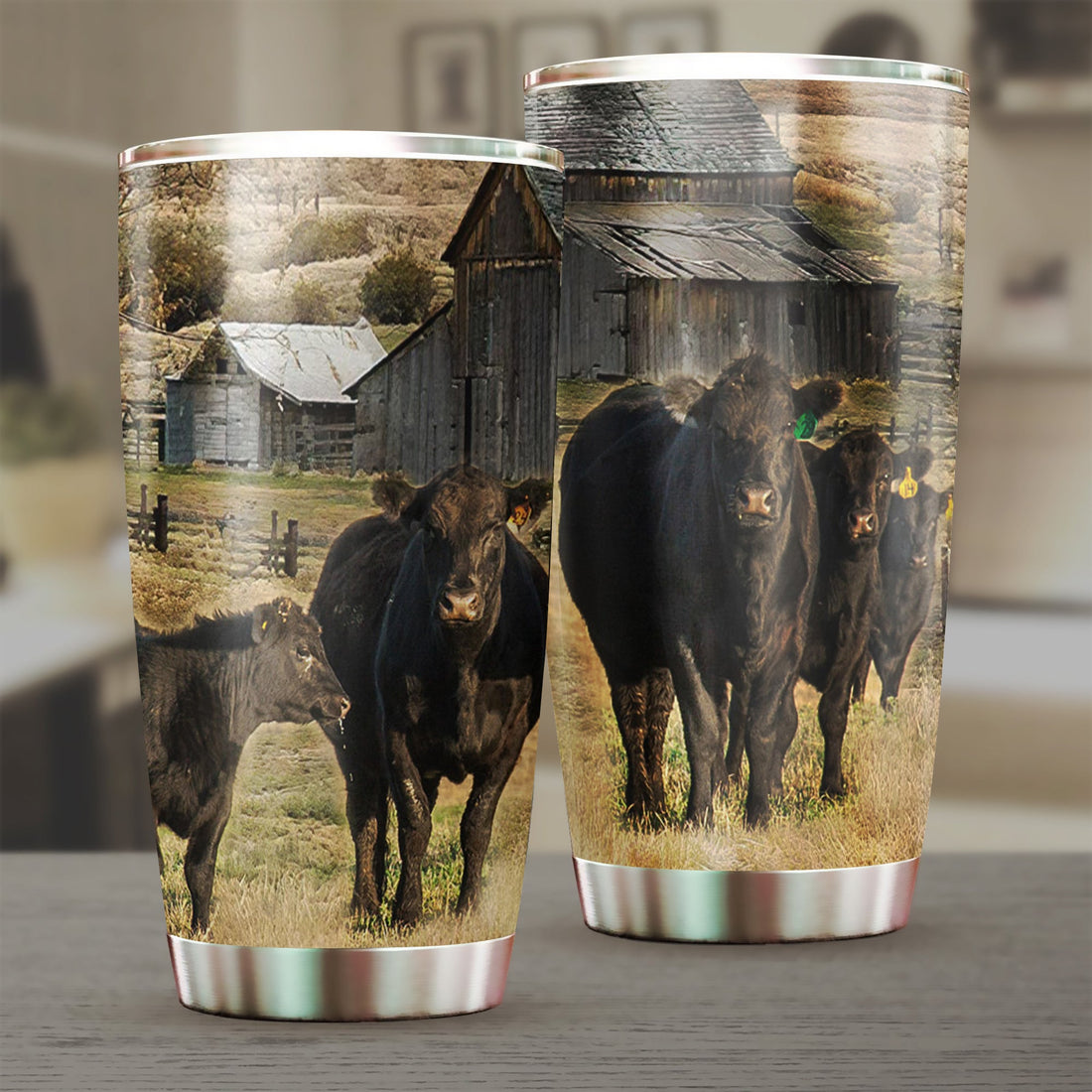 Cow Tumbler, Gift for Farmers, Cow Lovers, Chicken Lovers 20 oz