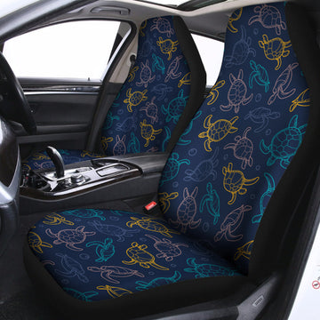 Cute Sea Turtle Pattern Print Universal Fit Car Seat Covers