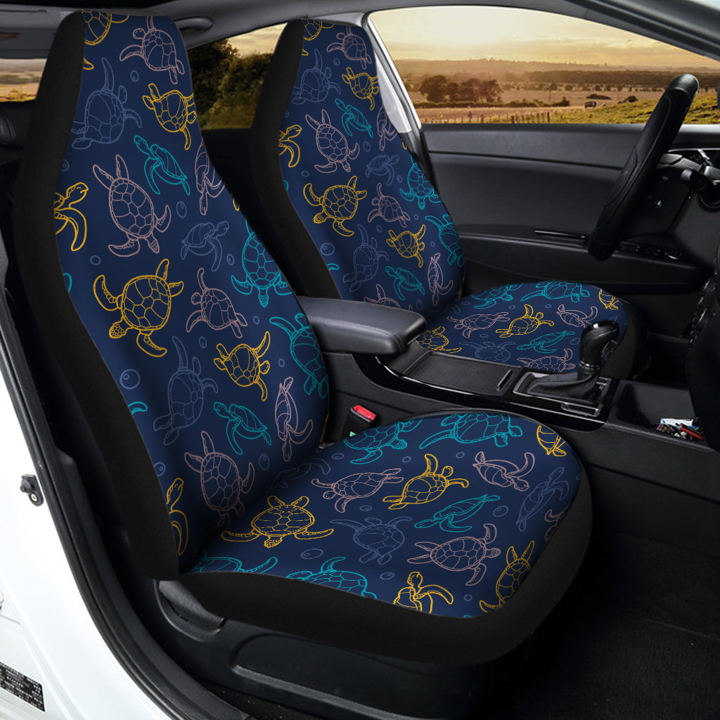 Cute Sea Turtle Pattern Print Universal Fit Car Seat Covers