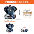 Dallas Cowboys 2 Layered Piece Wooden Ornament Custom Name And Number, Sport Team Ornament, Sport Gifts ETRG-52175
