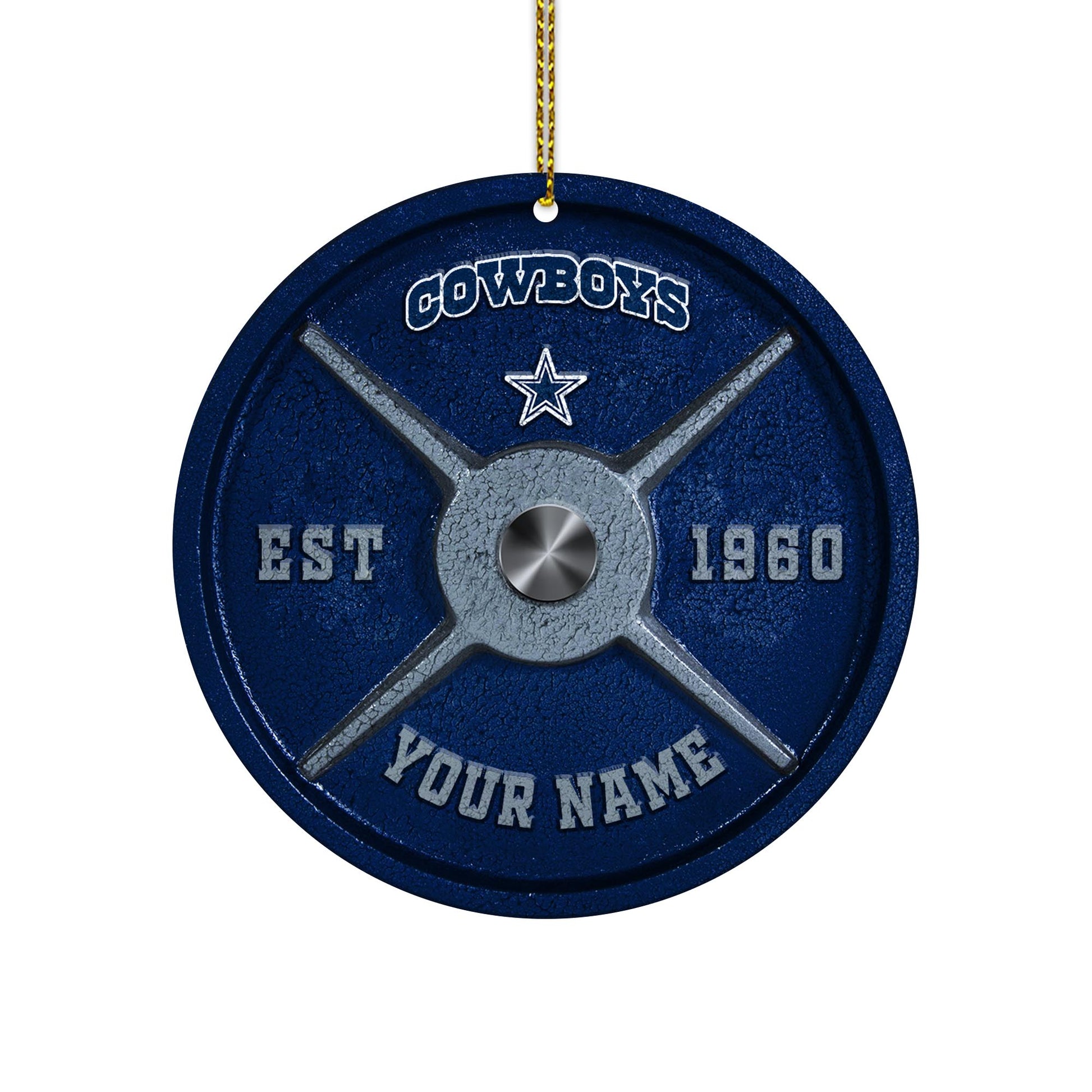 Dallas Cowboys Fitness Circle Aluminium Custom Ornament 2 Side Trending New Arrivals H52884 ETUG311023