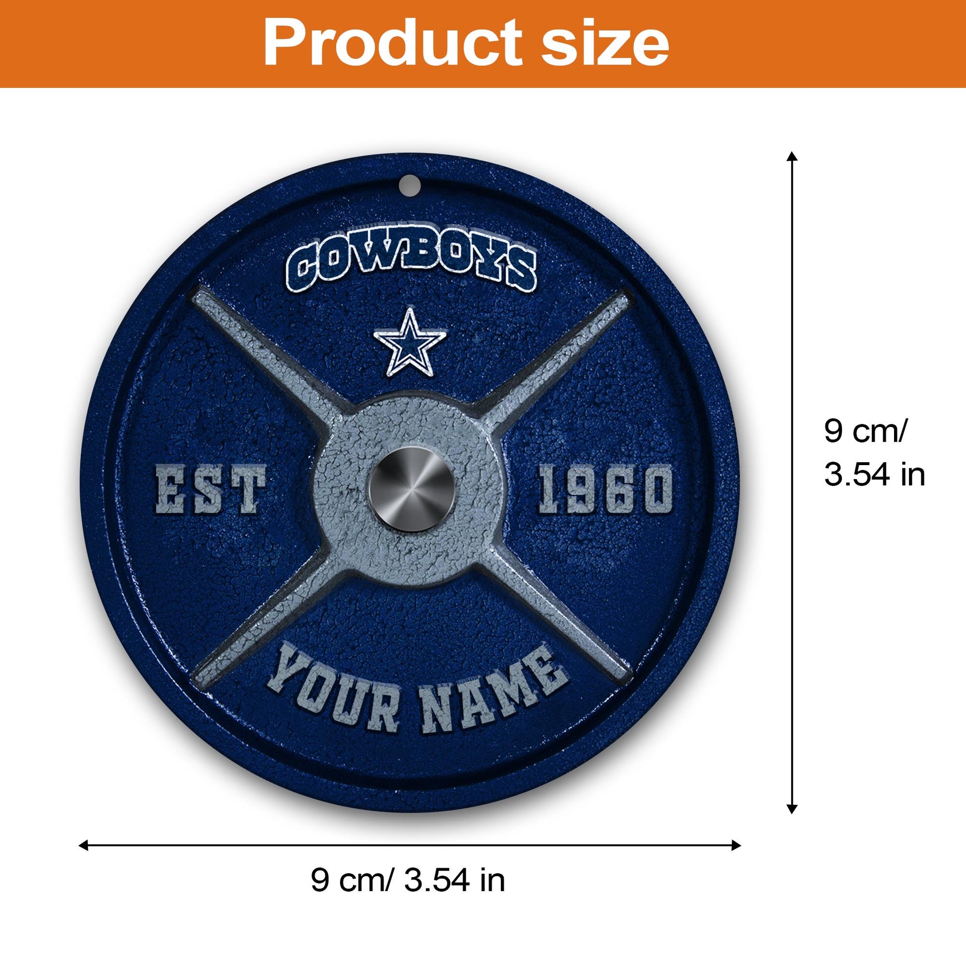 Dallas Cowboys Fitness Circle Aluminium Custom Ornament 2 Side Trending New Arrivals H52884 ETUG311023