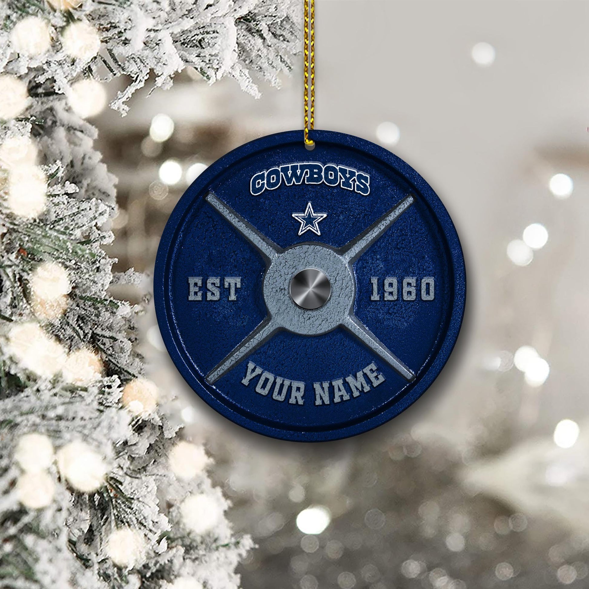 Dallas Cowboys Fitness Circle Aluminium Custom Ornament 2 Side Trending New Arrivals H52884 ETUG311023
