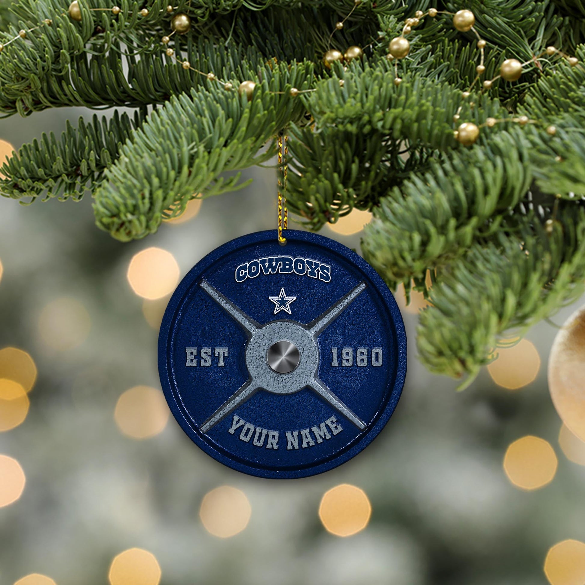 Dallas Cowboys Fitness Circle Aluminium Custom Ornament 2 Side Trending New Arrivals H52884 ETUG311023