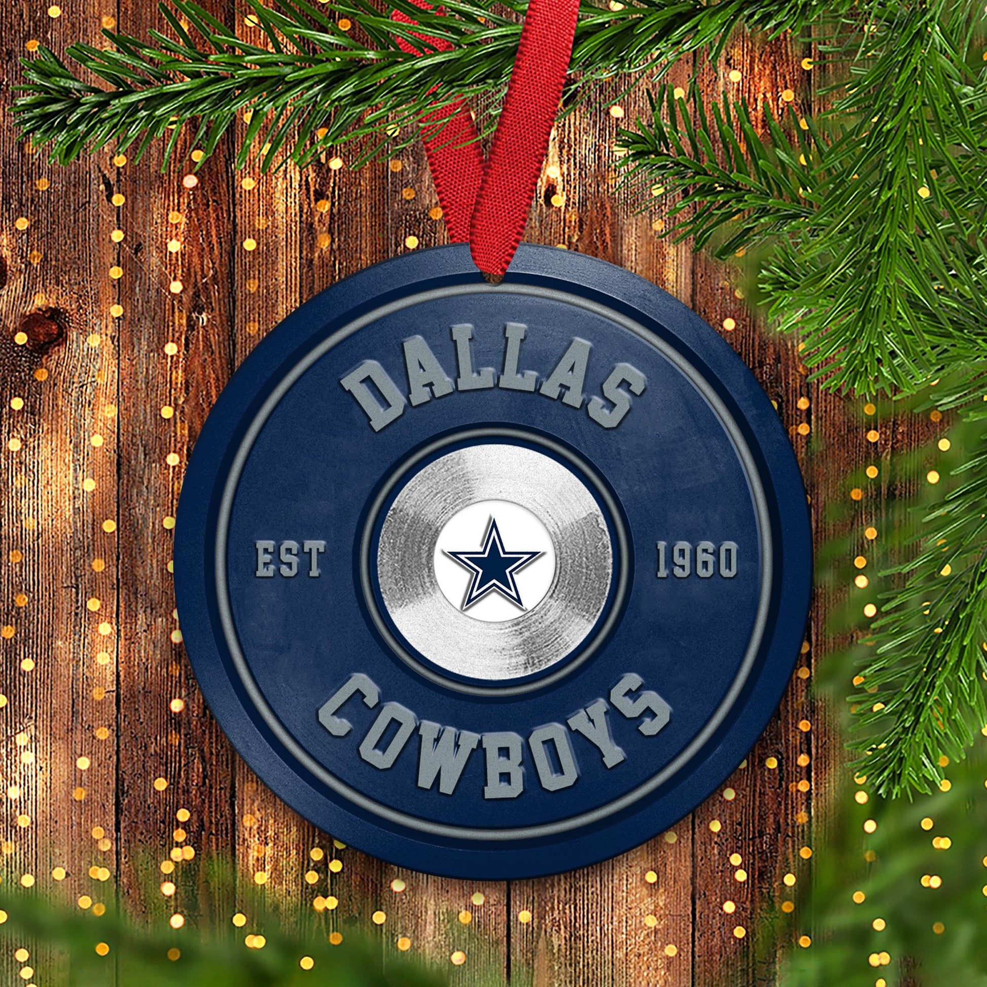 Dallas Cowboys Fitness Circle Aluminium Ornament 2 Side Trending New Arrivals H52883 ETUG311023