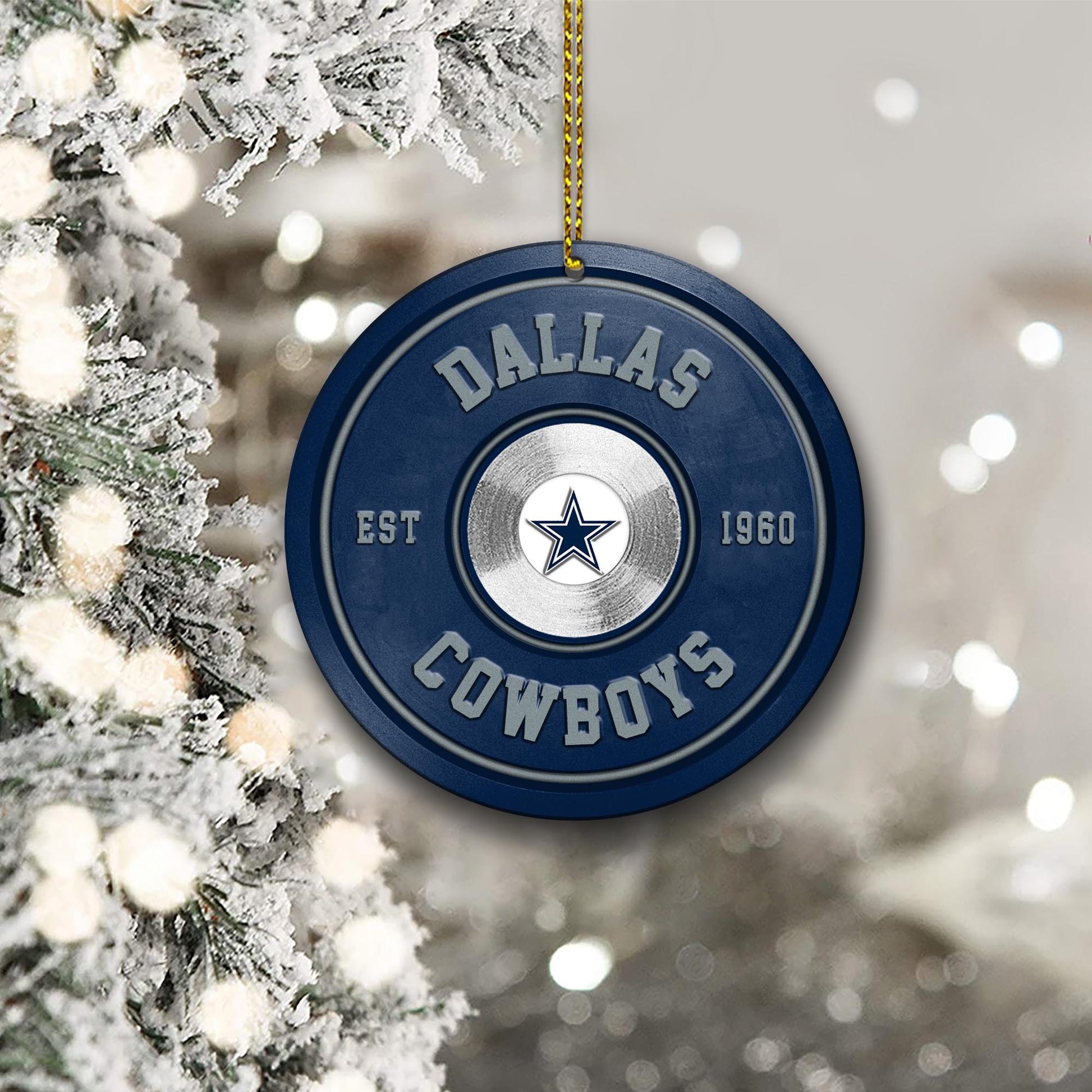 Dallas Cowboys Fitness Circle Aluminium Ornament 2 Side Trending New Arrivals H52883 ETUG311023