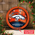 Denver Broncos Circle Aluminium Custom Ornament 2 Side Trending New Arrivals H52912 ETUG311023