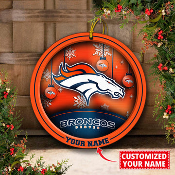 Denver Broncos Circle Aluminium Custom Ornament 2 Side Trending New Arrivals H52912 ETUG311023