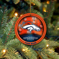 Denver Broncos Circle Aluminium Custom Ornament 2 Side Trending New Arrivals H52912 ETUG311023
