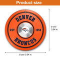 Denver Broncos Fitness Circle Aluminium Ornament 2 Side Trending New Arrivals H52883 ETUG311023