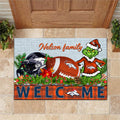 Denver Broncos Football Team Doormat Personalized Your Family Name, Sport And Grinch Doormat, Football Lovers Gifts, Home Decorations ETHY-53152