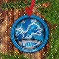 Detroit Lions Circle Aluminium Custom Ornament 2 Side Trending New Arrivals H52912 ETUG311023