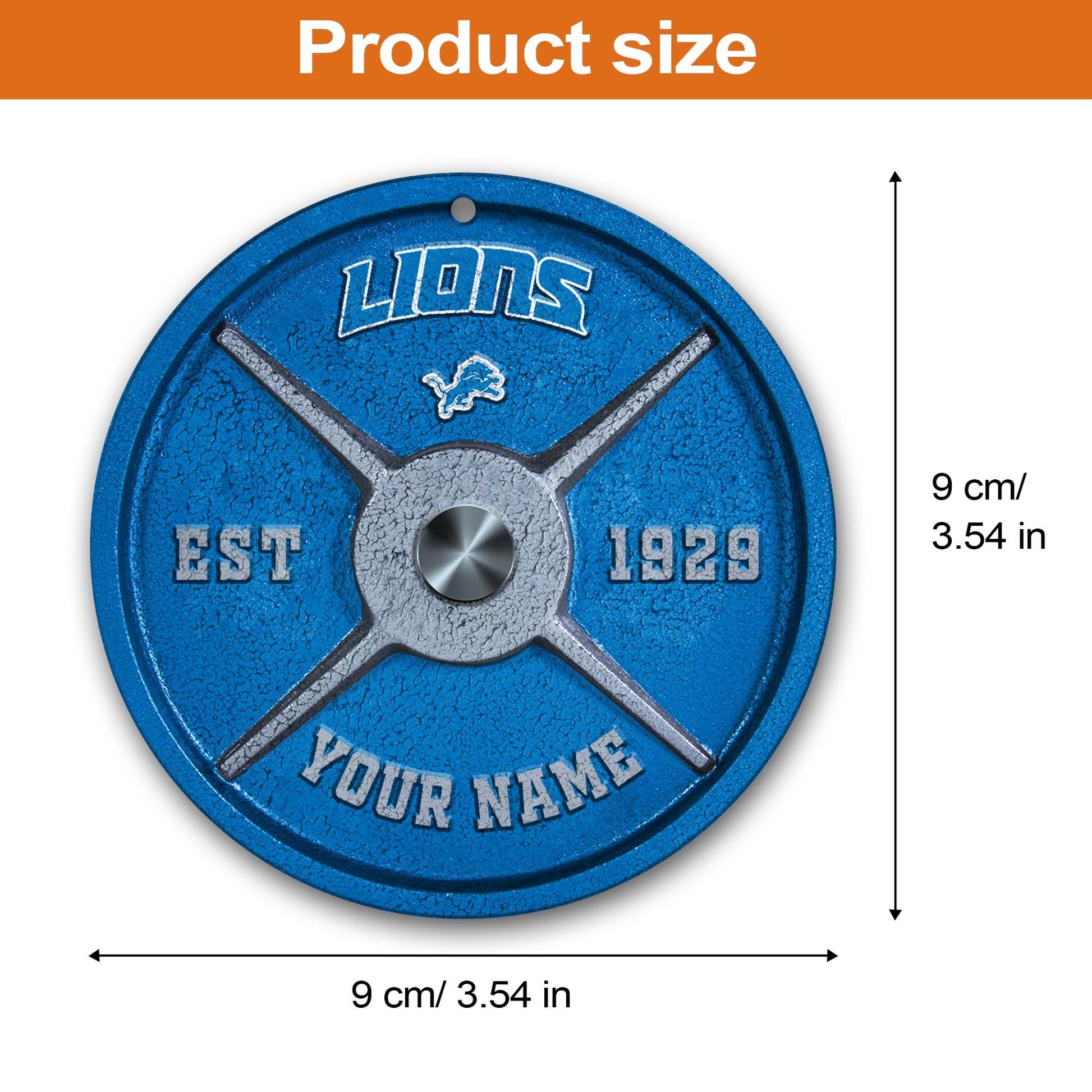 Detroit Lions Fitness Circle Aluminium Custom Ornament 2 Side Trending New Arrivals H52884 ETUG311023