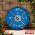Detroit Lions Fitness Circle Aluminium Custom Ornament 2 Side Trending New Arrivals H52884 ETUG311023