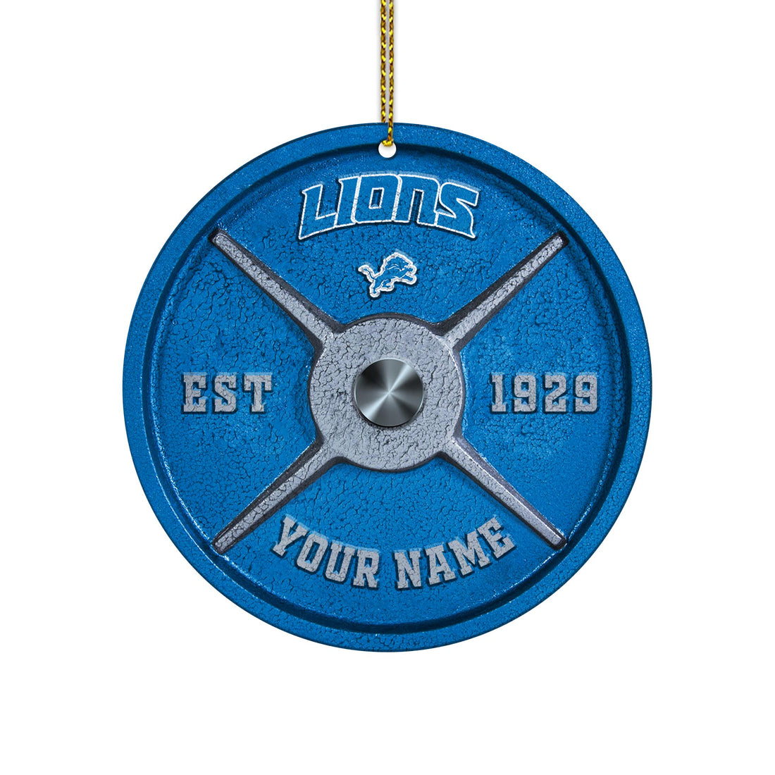 Detroit Lions Fitness Circle Aluminium Custom Ornament 2 Side Trending New Arrivals H52884 ETUG311023