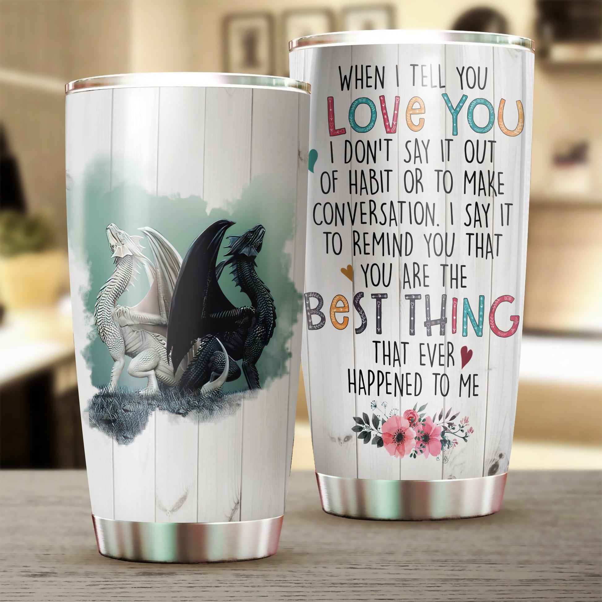 Dragon Tumbler, Gift for Couples, Husband, Wife, Parents, Lovers, Gift for Dragon Lovers - TB033PA - BMGifts (formerly Best Memorial Gifts)