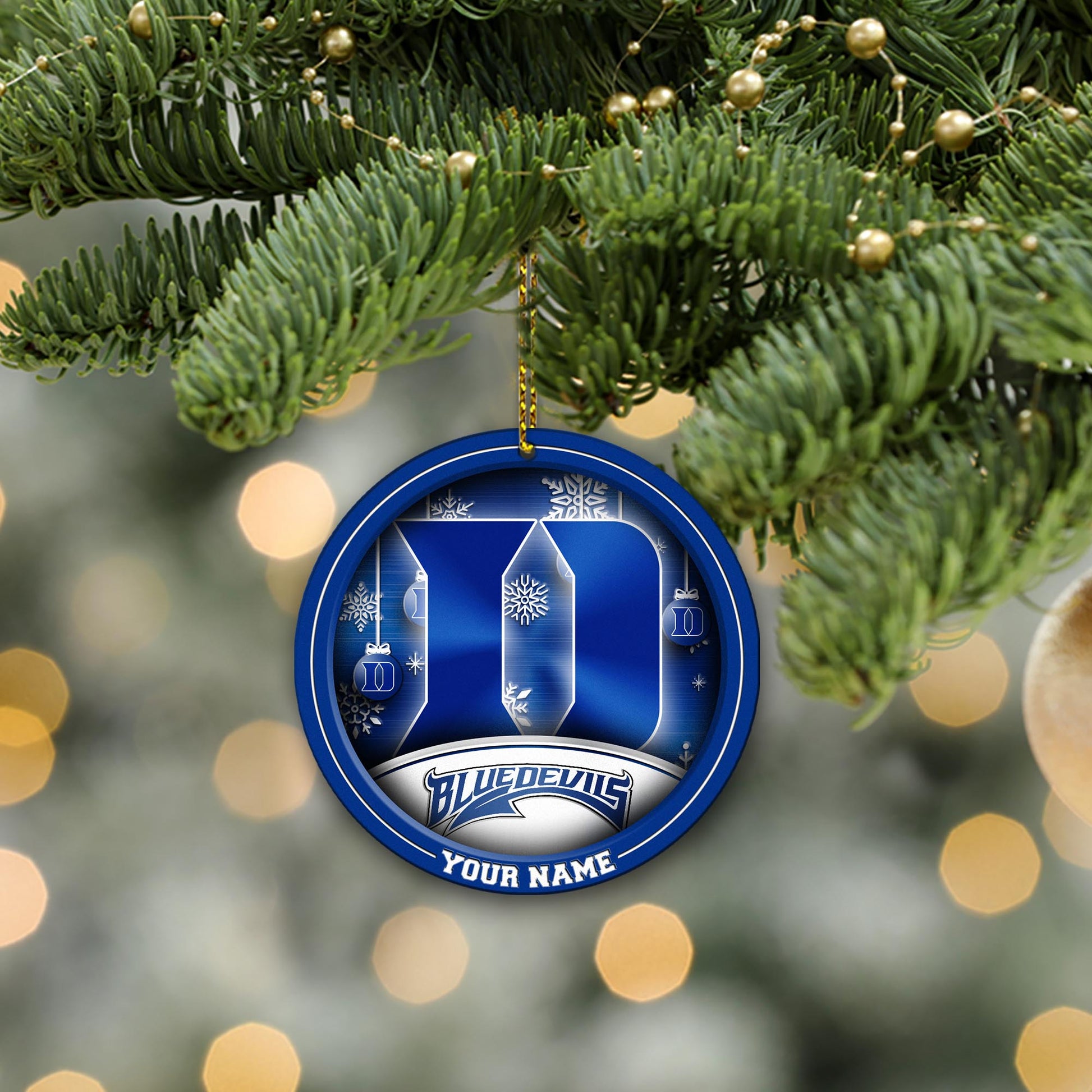 Duke Blue Devils Circle Aluminium Custom Ornament 2 Side Trending New Arrivals H52912 ETUG311023