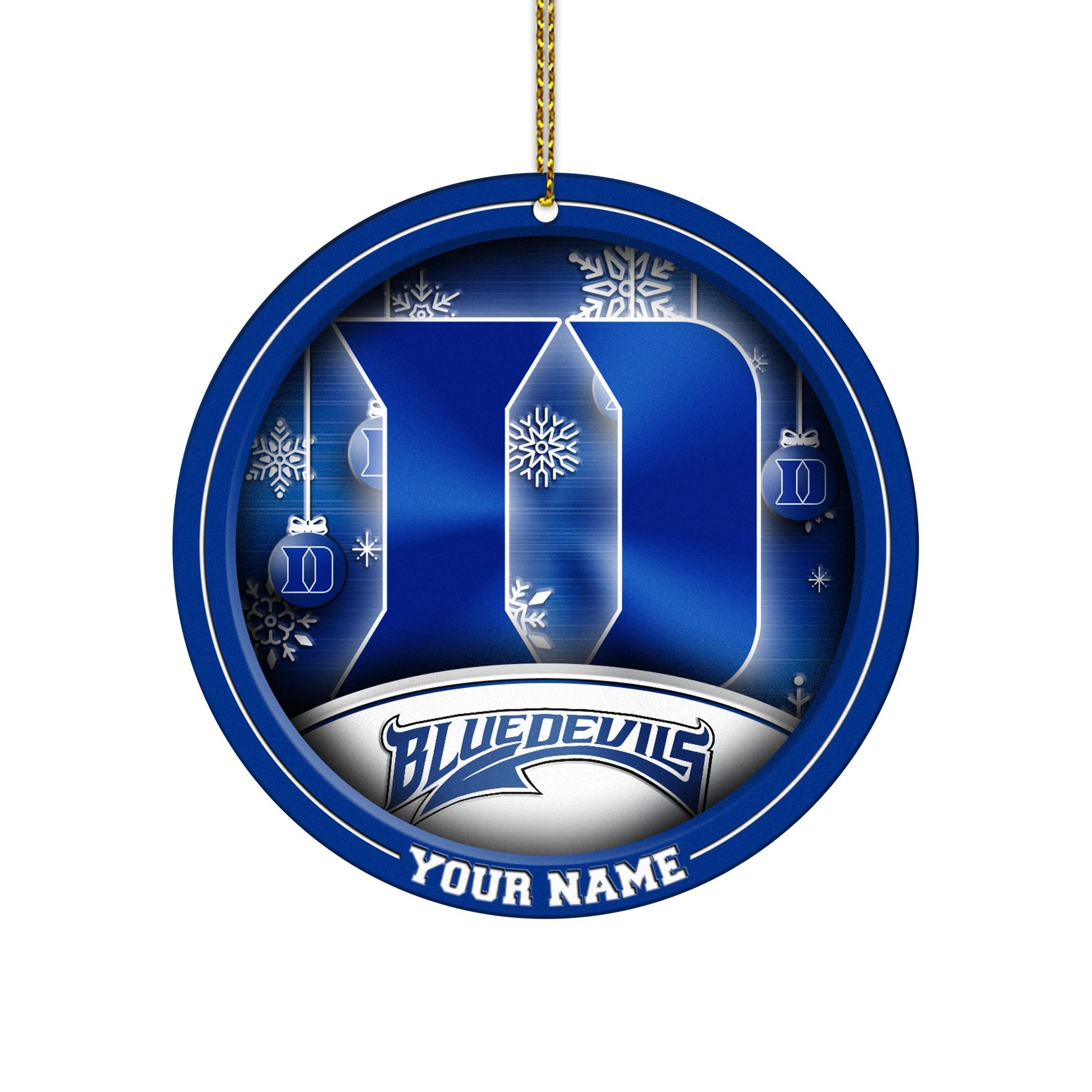 Duke Blue Devils Circle Aluminium Custom Ornament 2 Side Trending New Arrivals H52912 ETUG311023