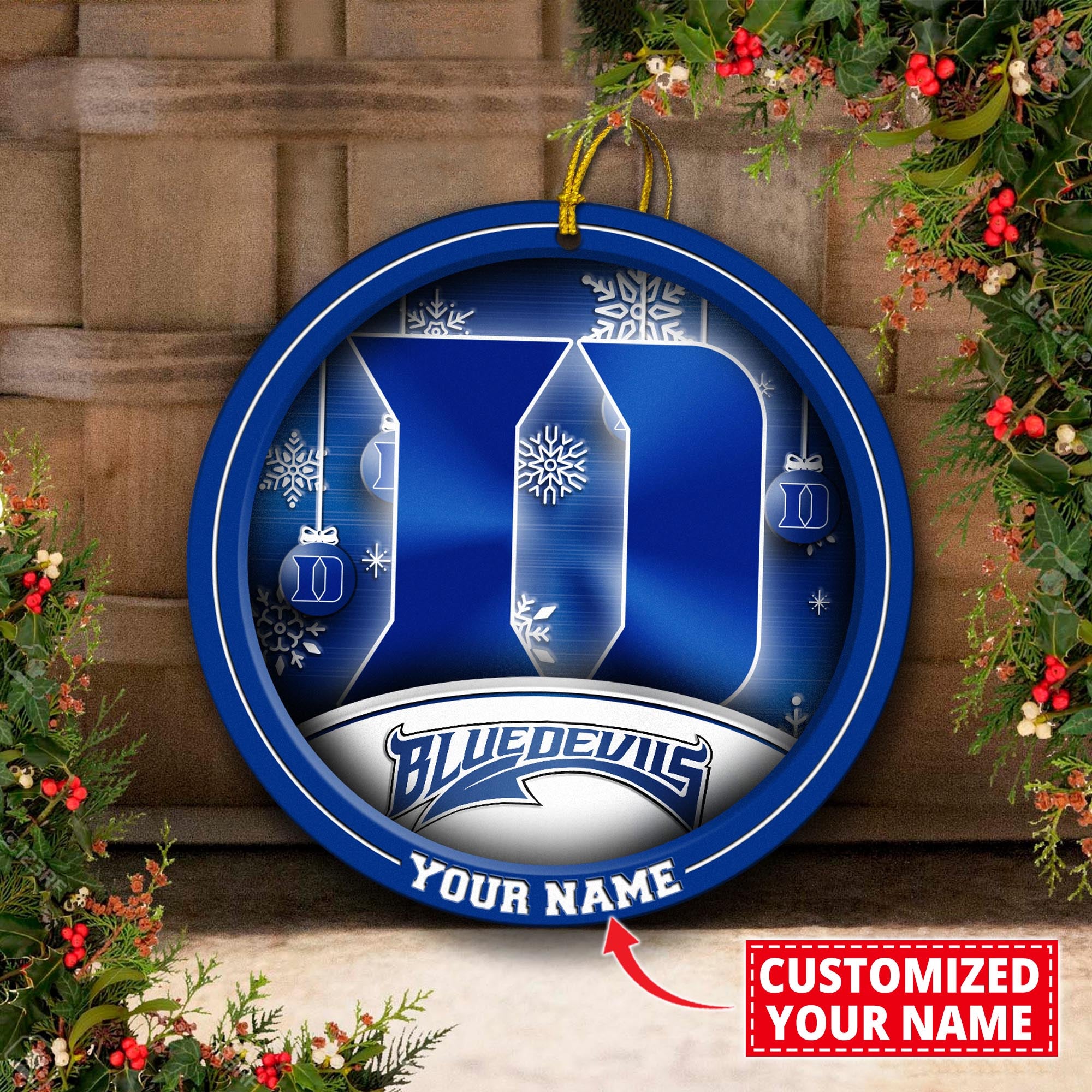 Duke Blue Devils Circle Aluminium Custom Ornament 2 Side Trending New Arrivals H52912 ETUG311023