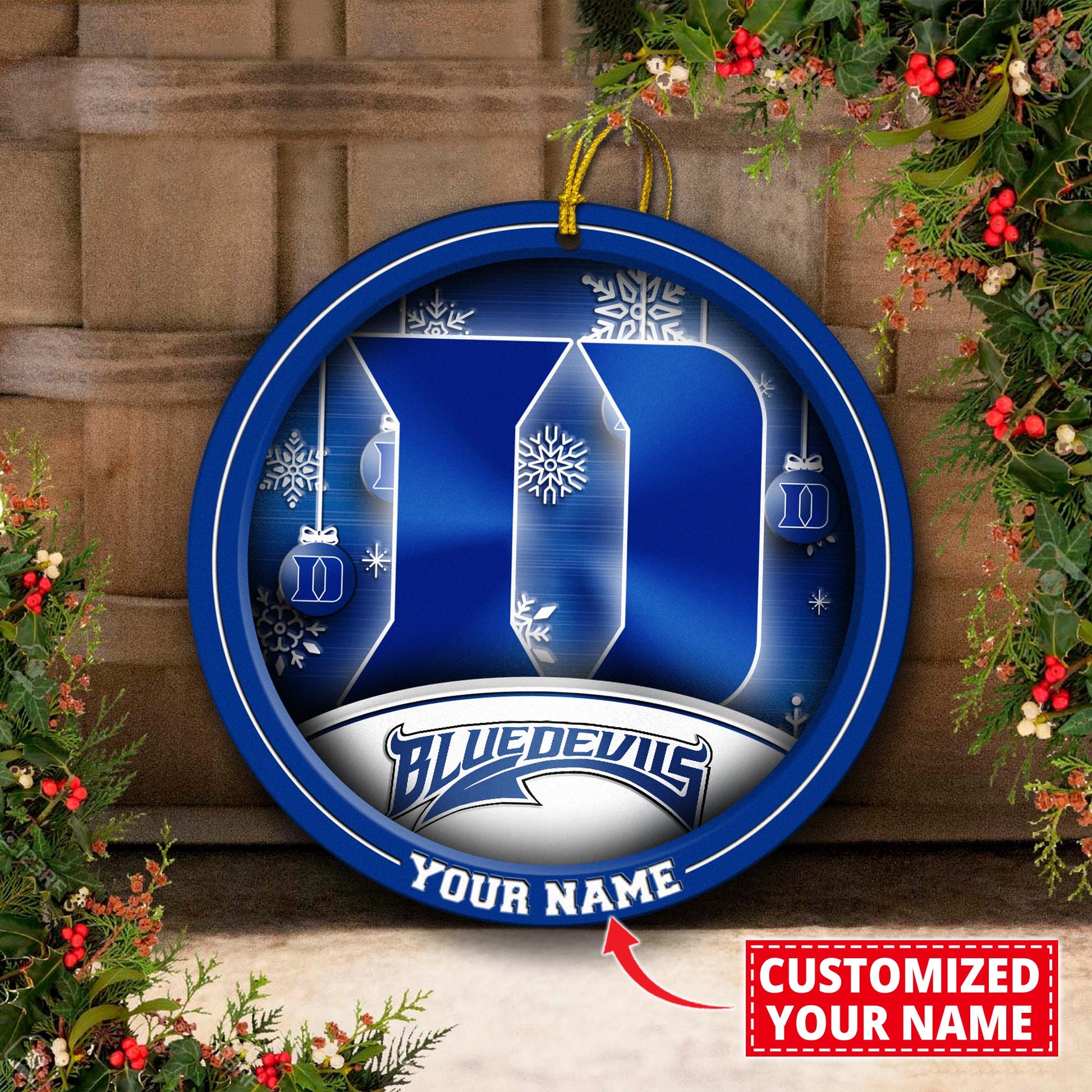 Duke Blue Devils Circle Aluminium Custom Ornament 2 Side Trending New Arrivals H52912 ETUG311023