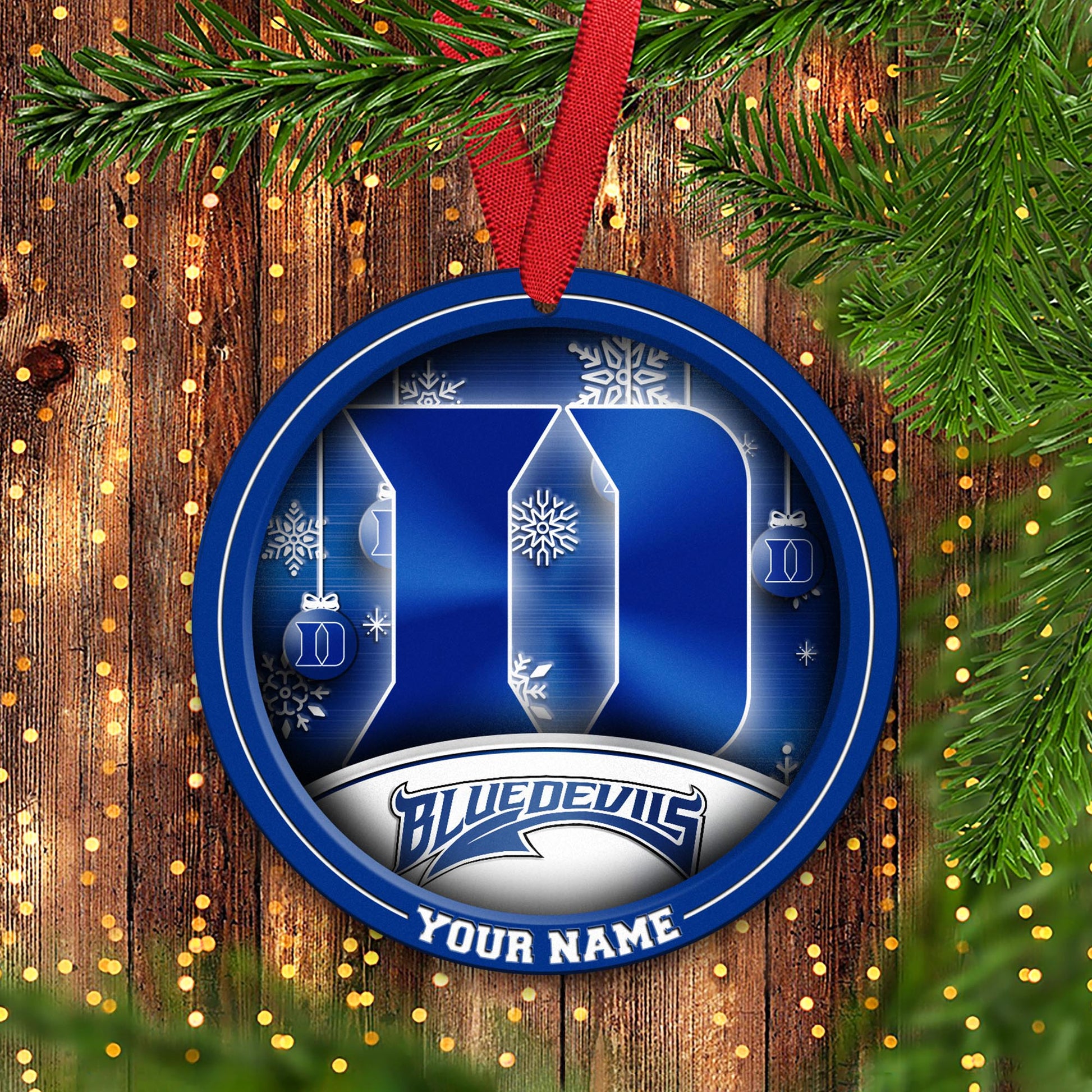 Duke Blue Devils Circle Aluminium Custom Ornament 2 Side Trending New Arrivals H52912 ETUG311023