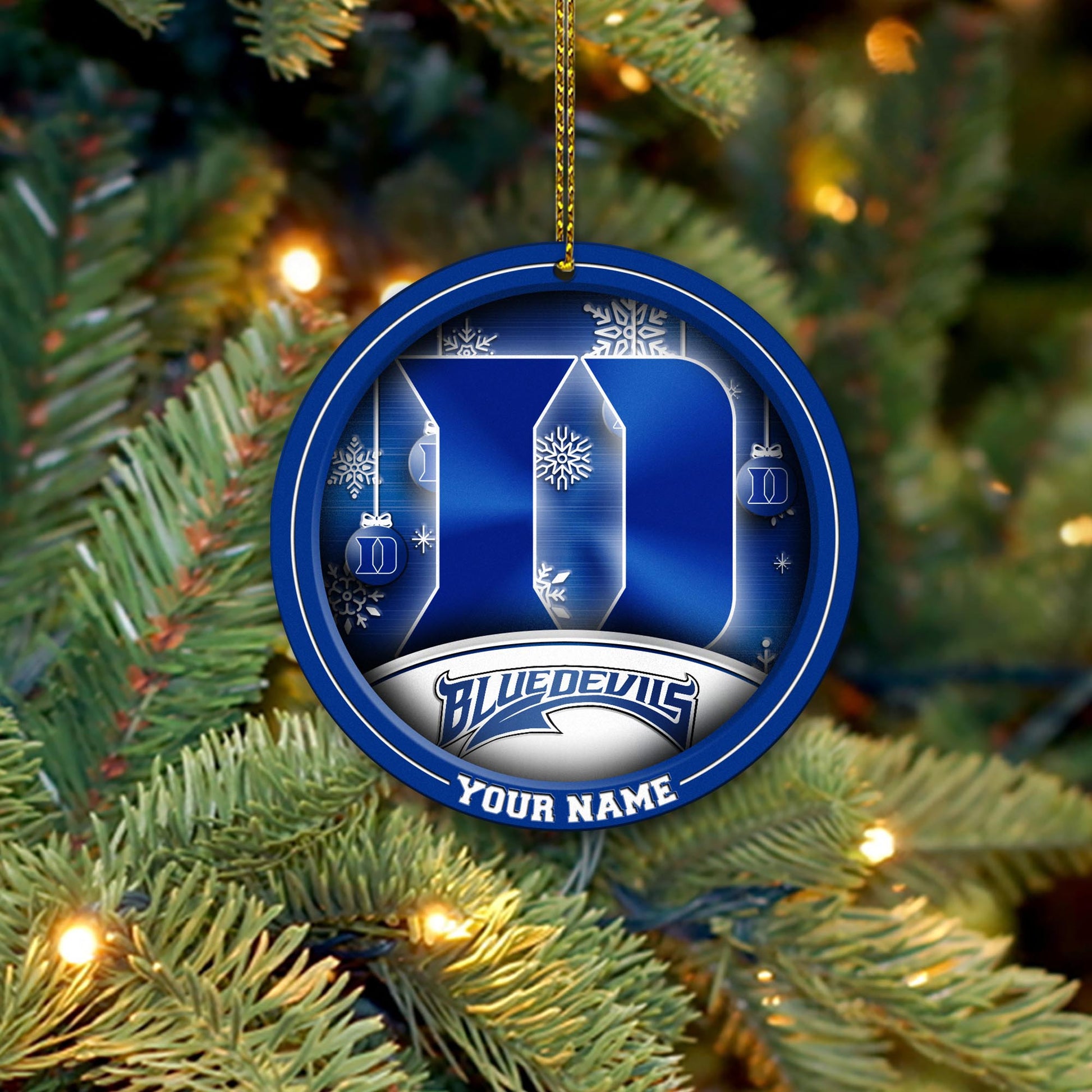 Duke Blue Devils Circle Aluminium Custom Ornament 2 Side Trending New Arrivals H52912 ETUG311023