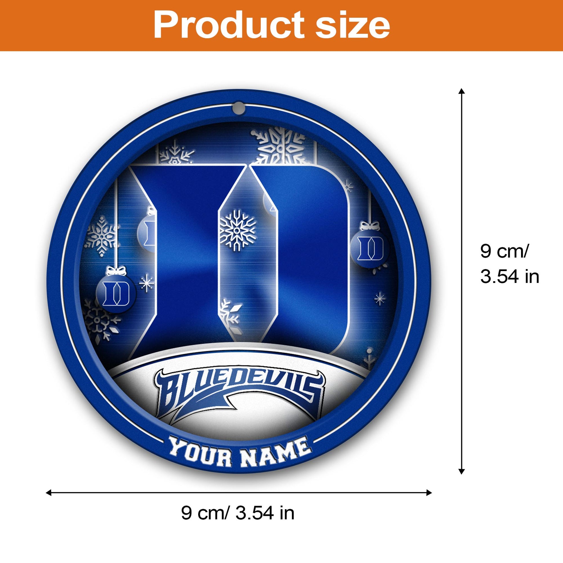 Duke Blue Devils Circle Aluminium Custom Ornament 2 Side Trending New Arrivals H52912 ETUG311023