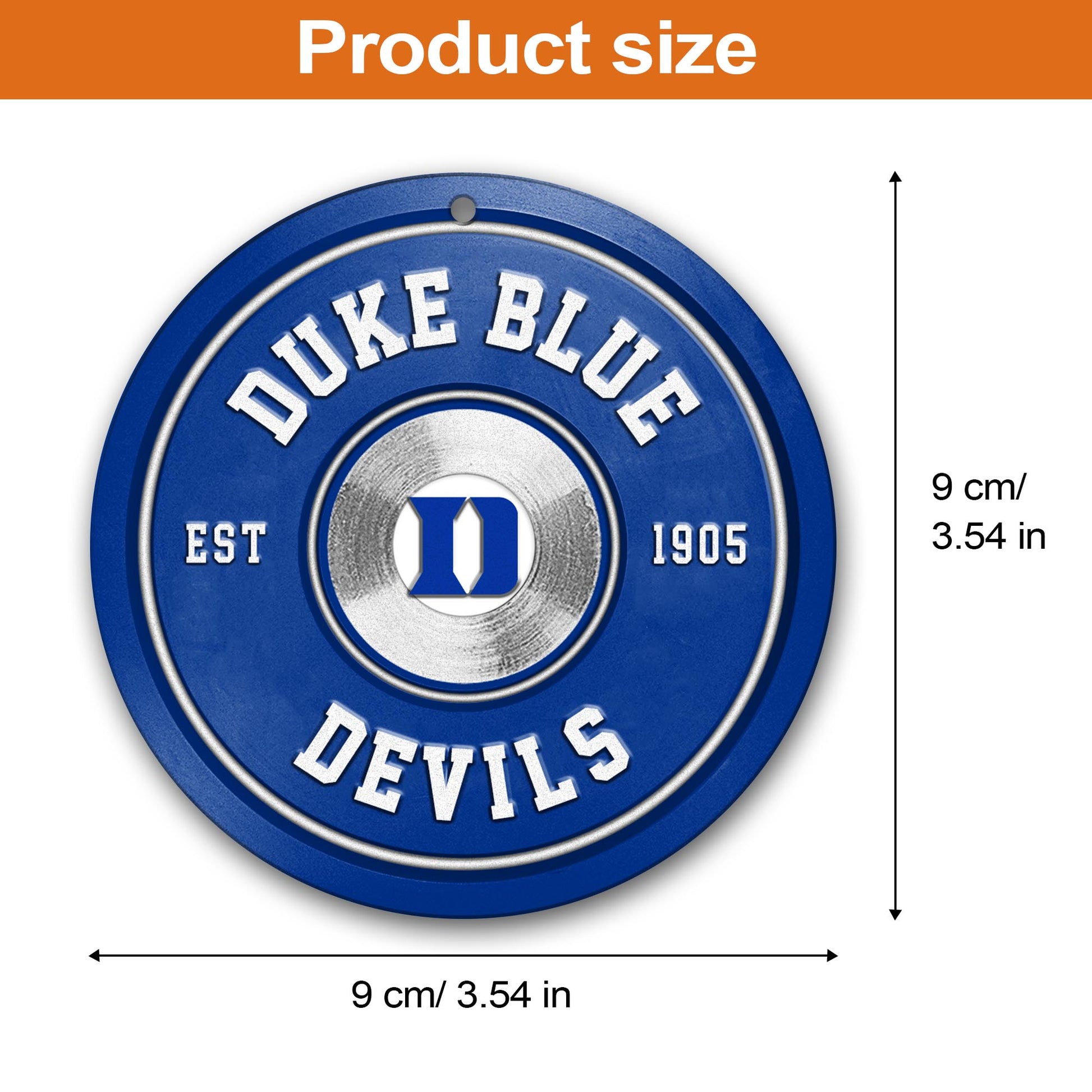 Duke Blue Devils Fitness Circle Aluminium Ornament 2 Side Trending New Arrivals H52883 ETUG311023
