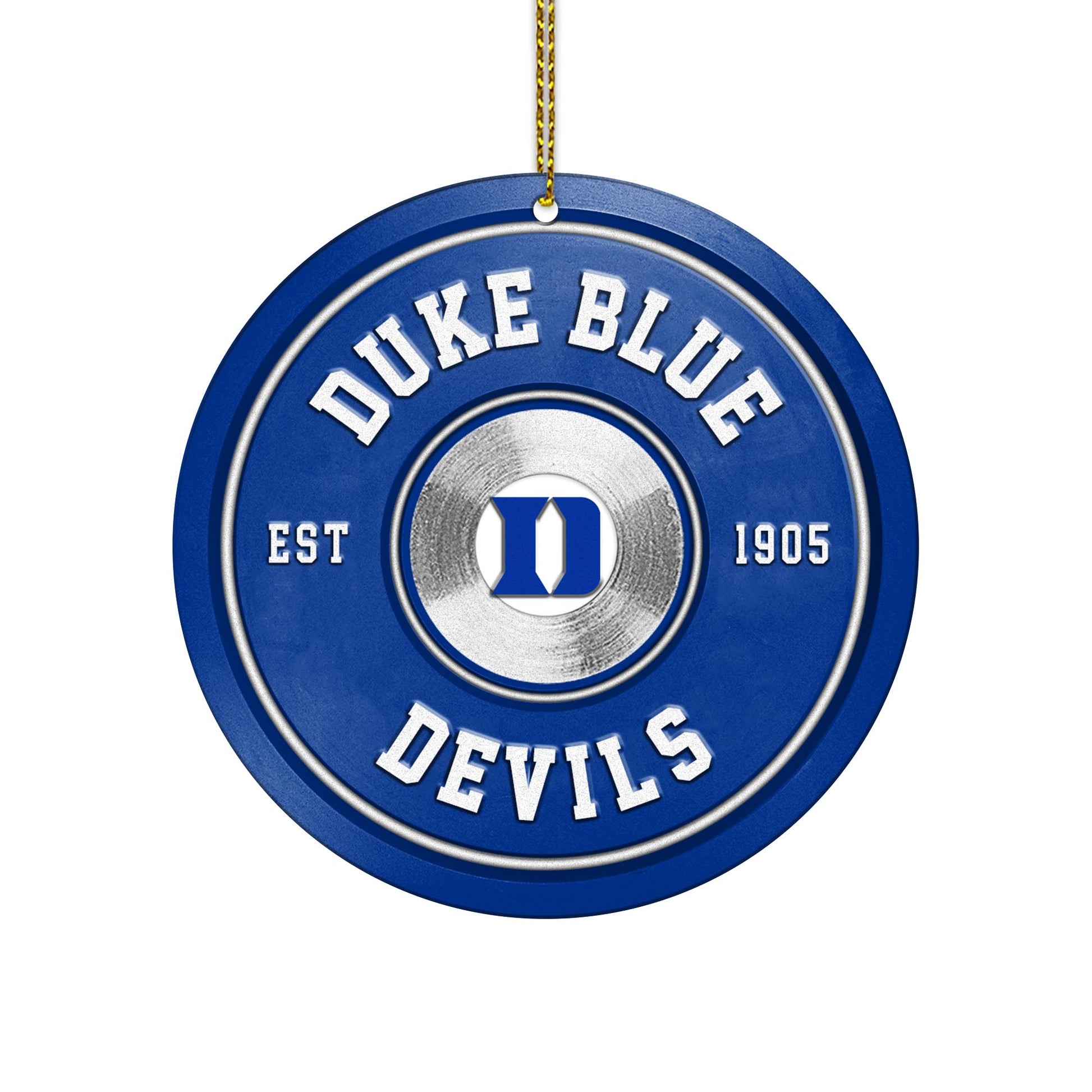 Duke Blue Devils Fitness Circle Aluminium Ornament 2 Side Trending New Arrivals H52883 ETUG311023