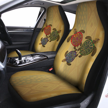 Ethnic Sea Turtles Print Universal Fit Car Seat Covers