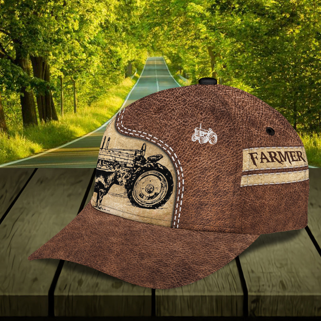 Personalized Farmer Classic Cap, Personalized Gift for Farmers, Cow Lovers, Chicken Lovers - CP338PS - BMGifts