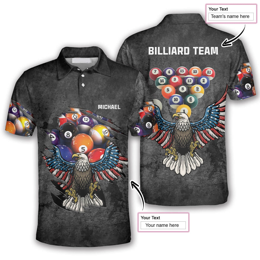 The Angle Of The Dangle Custom Billiard Shirts for Men, Custom Billiard ball for Team, Men's Billiard Polo Shirts