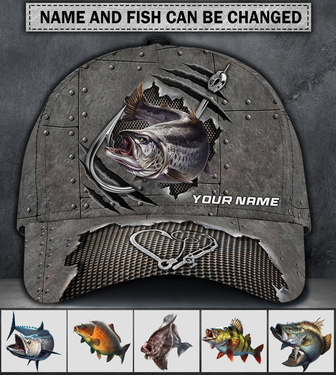 For Fishing Lover Personalized Classic Cap, Personalized Gift for Fishing Lovers - CP068PS01 - BMGifts