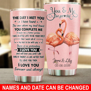 Personalized Flamingo Tumbler, Personalized Gift for Flamingo Lovers, Flamingo Pink