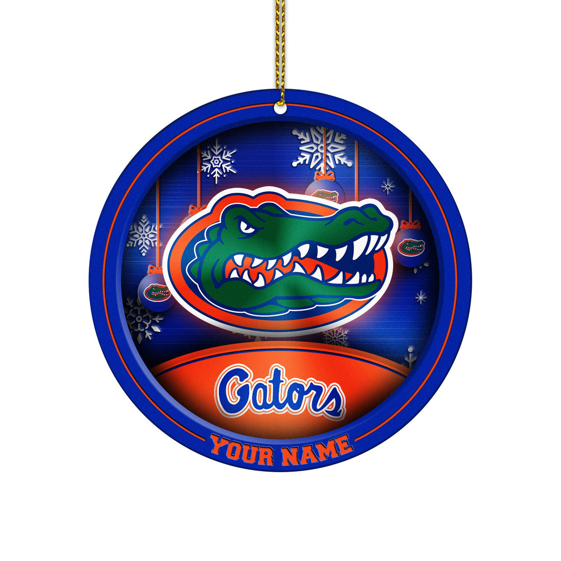 Florida Gators Circle Aluminium Custom Ornament 2 Side Trending New Arrivals H52912 ETUG311023