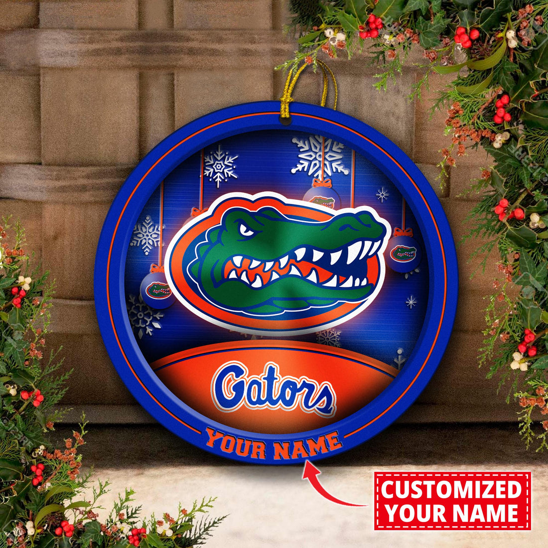 Florida Gators Circle Aluminium Custom Ornament 2 Side Trending New Arrivals H52912 ETUG311023